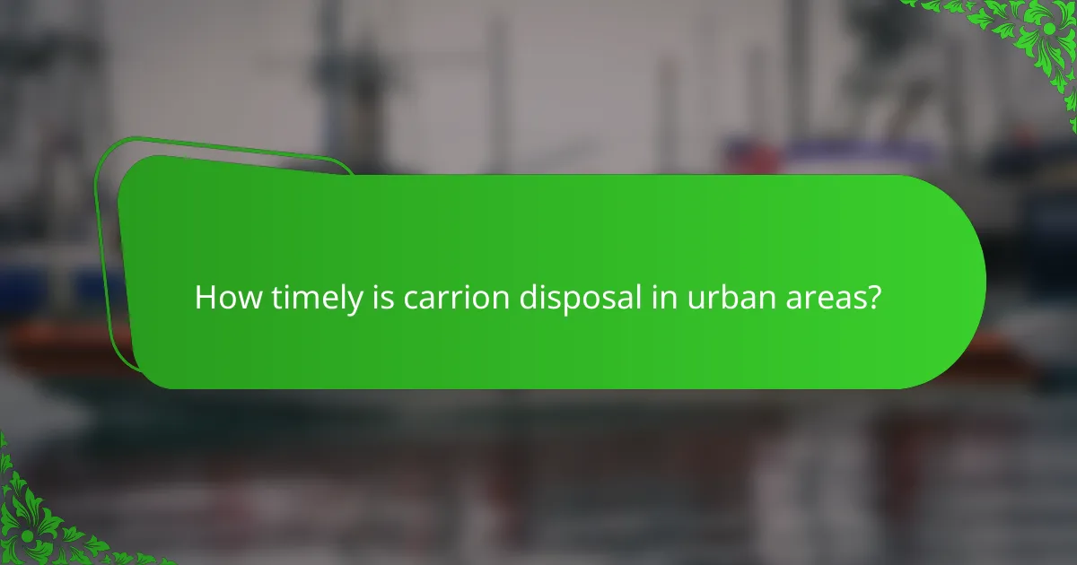 How timely is carrion disposal in urban areas?