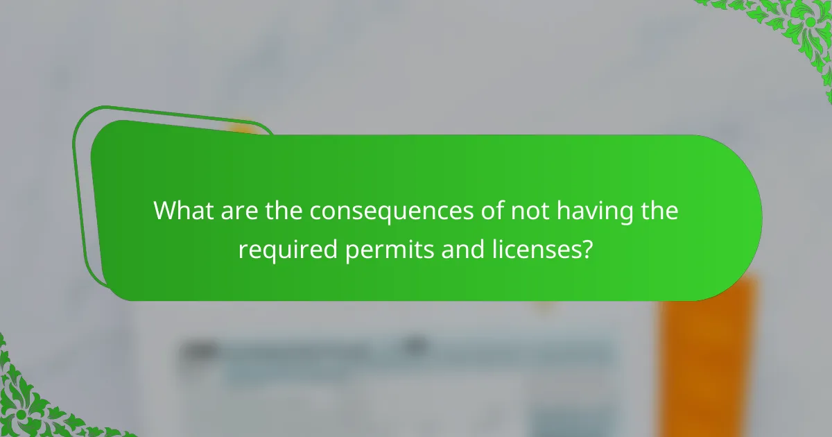 What are the consequences of not having the required permits and licenses?